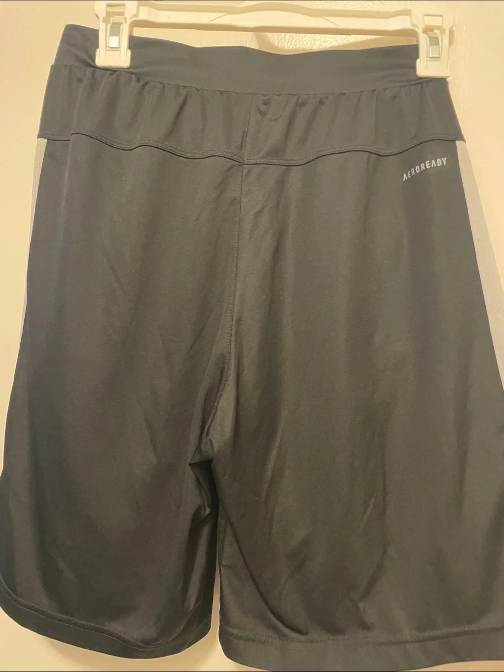 adidas Black Men’s Athletic Shorts with White Side Stripes